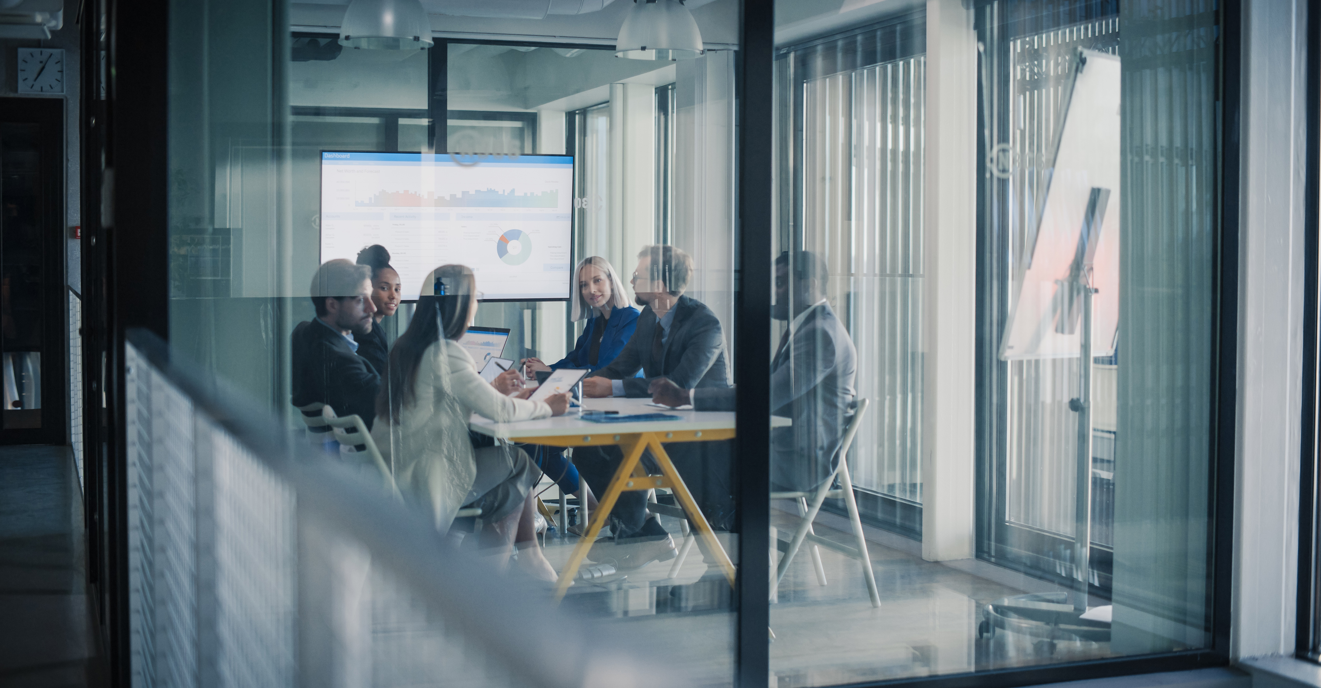 Busy boardroom