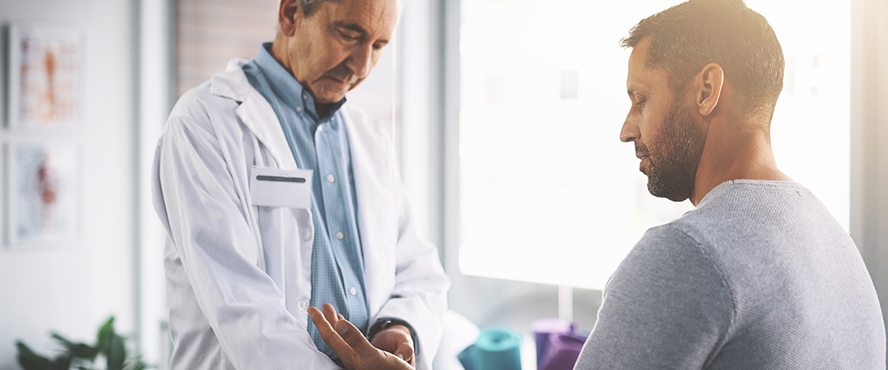 A decorative image denoting a medical consultation
