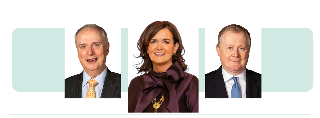 Senior Vice President Martin Lawlor, President Rosemarie Loftus and Junior Vice President Keith Walsh SC