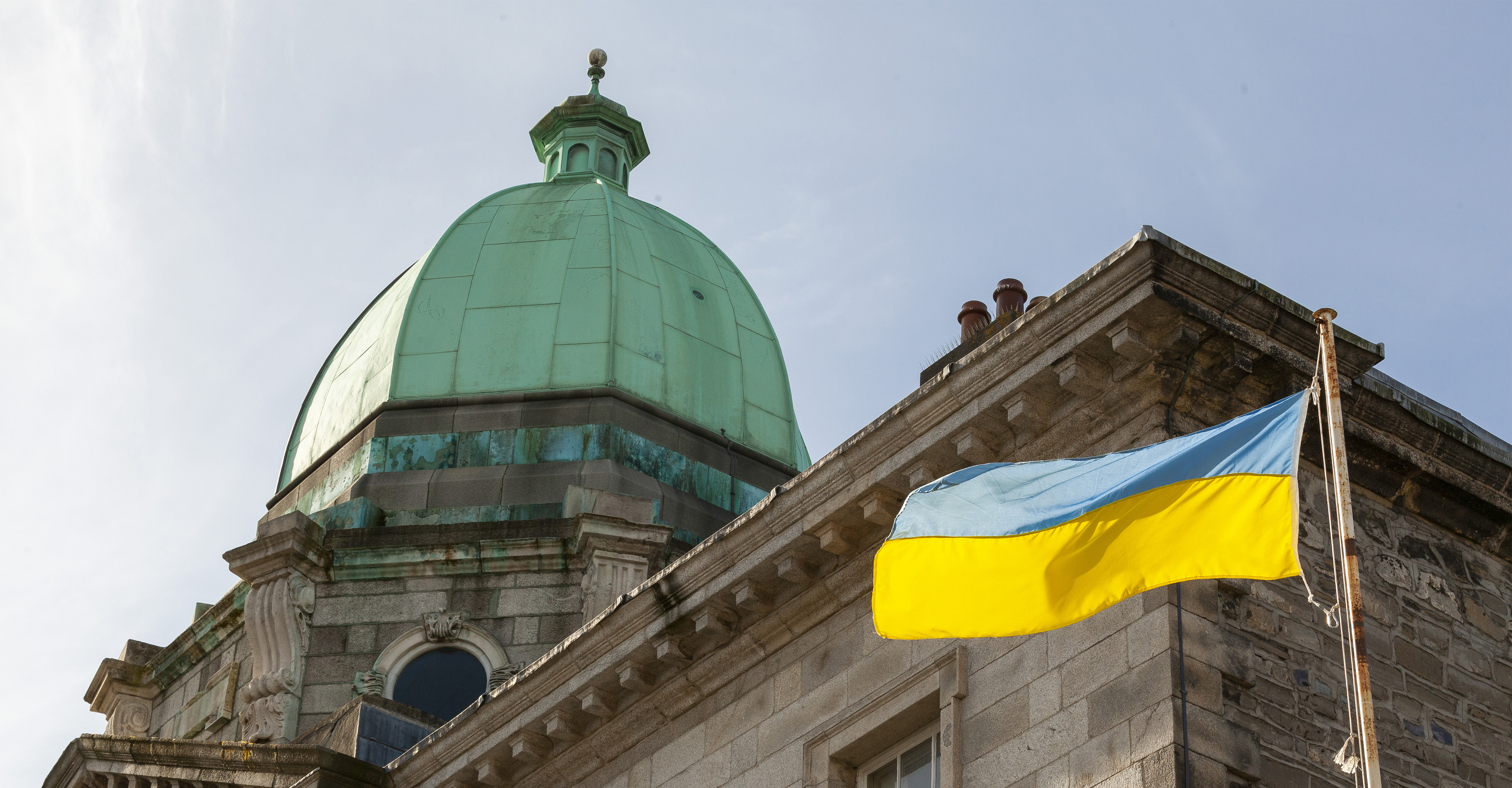 Ukraine flag at blackhall place