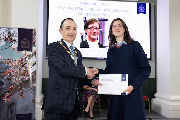 Gráinne O’Neill Memorial Legal Essay Competition prize-giving for transition-year students