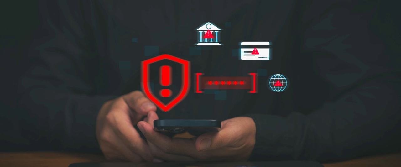 A decorative image showing a computer based alert