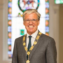 Eamon Harrington, President of the Law Society Council standing in the corridors of Blakchall Place