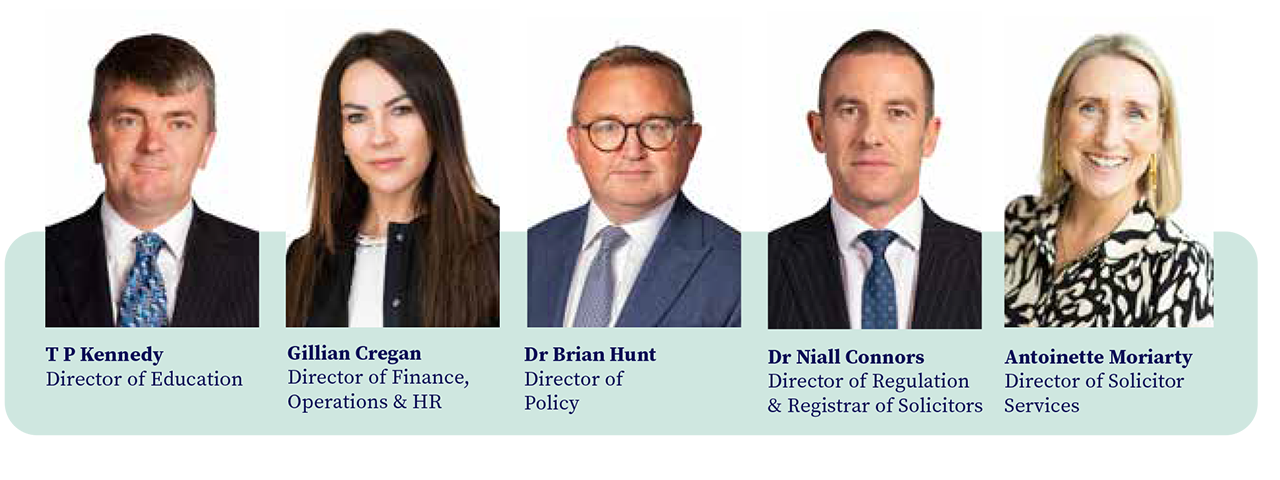A decorative image showing TP Kennedy, Gillian Cregan, Dr Brian Hunt, Dr Niall Connors, and Antoinette Moriarty