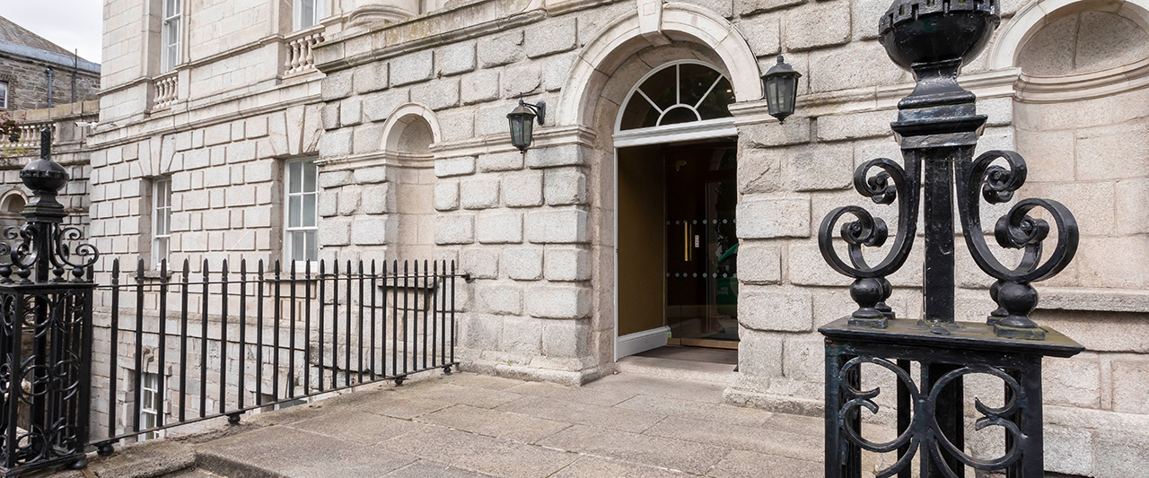 the entrance to Blackhall Place in Dublin