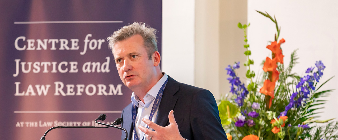 Society Director General Mark Garrett speaking at the Centre for Justice and Law Reform's first Summer School in