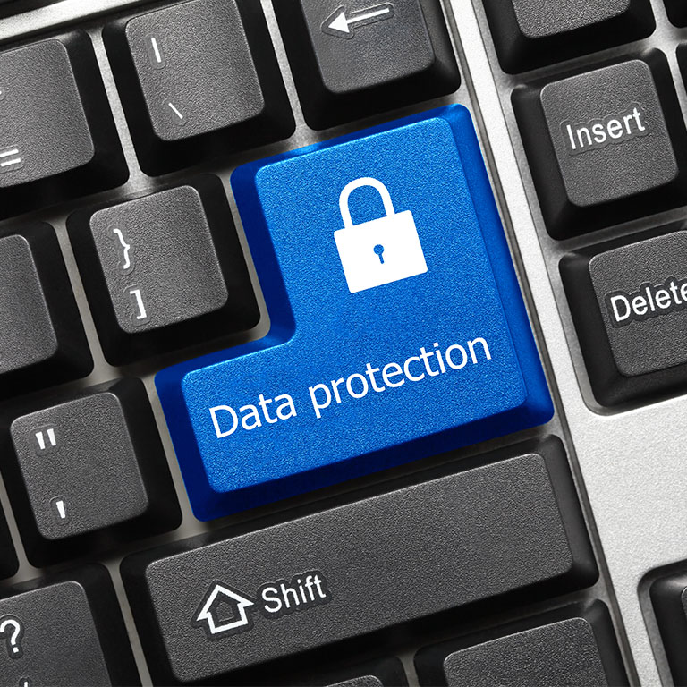 image of a computer secured