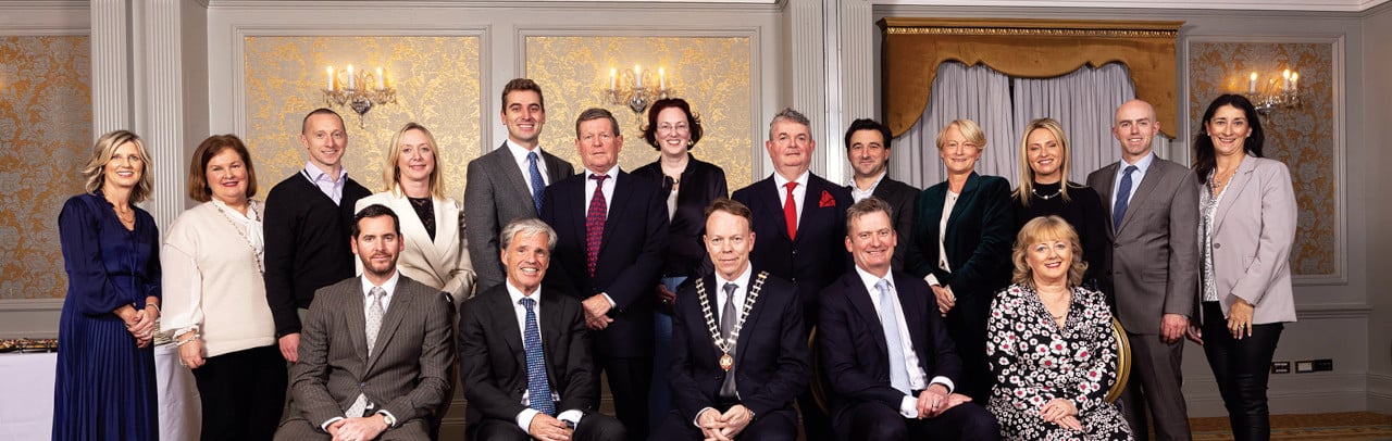 Law Society President Eamon Harrington and Director General Mark Garrett met with the incoming council and officers of the Southern Law Association (2024/2025), including (front, l to r): Jonathan Lynam (vice-president, SLA), Eamon Harrington (president), Dermot Kelly (president, SLA), Mark Garrett, and Grainne Cuddihy (CPD coordinator, SLA); (back, l to r): Elaine O’Sullivan, Fiona Twomey, Cormac O’Regan, Louise Smith, Barry Kelleher, Sean Durcan (treasurer), Joyce Good-Hammond, Gerald AJ O’Flynn, John Tait, Julie Rea, Catherine O’Callaghan (secretary), John Fuller (outgoing president, SLA), and Joan Byrne (PRO) Southern Law Association meeting