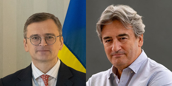 Dr. Dmytro Kuleba and Fergal Keane